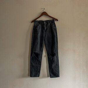 American Eagle Black Mom Jeans • Size 0